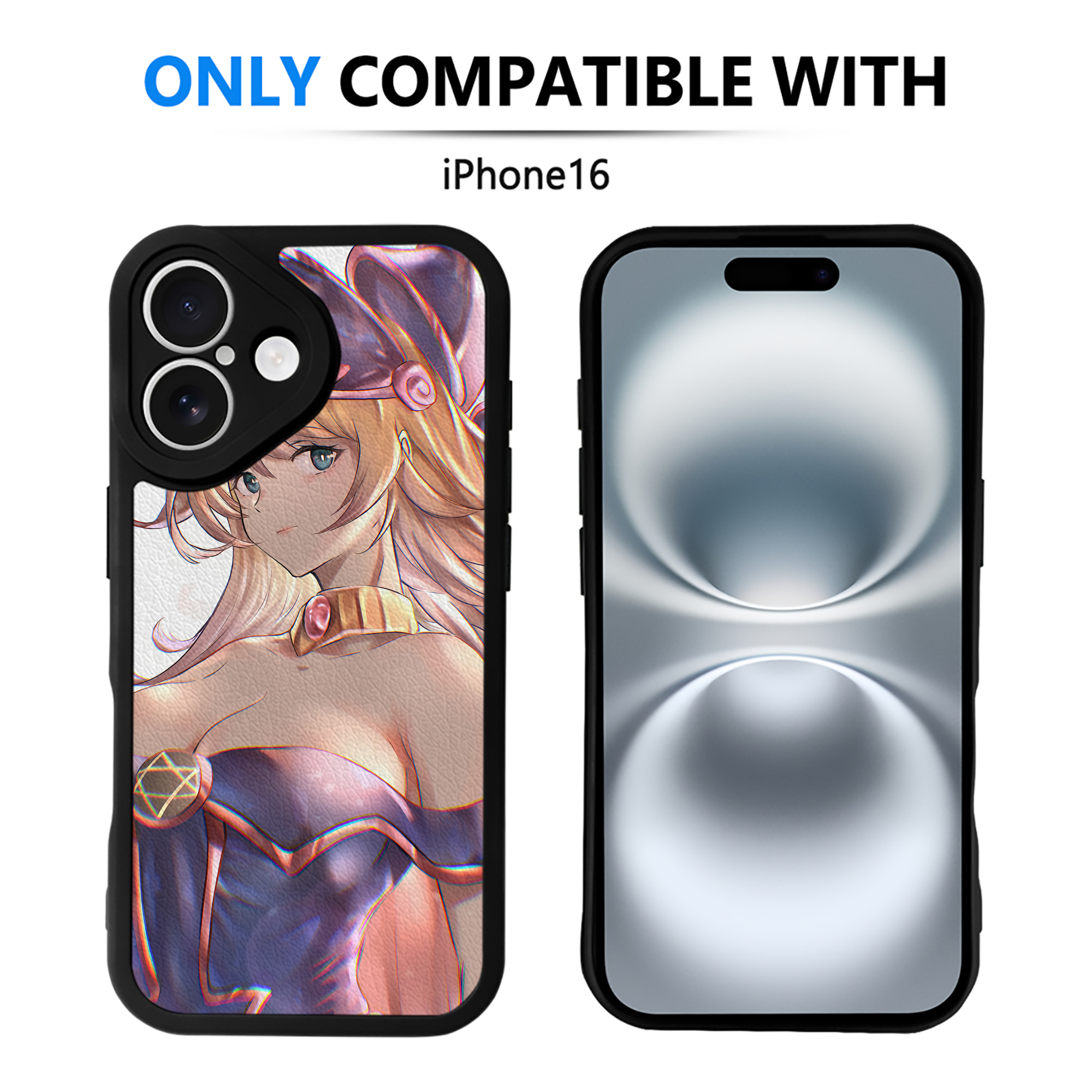 （画像用） 遊☆戯☆王 Yu-Gi-Oh! 【iPhone 16シリーズ対応】シリコンスマホケース（レザー調） 材質：シリコン